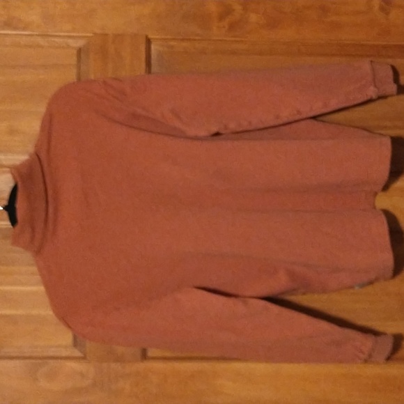 Woolrich woman's size M cotton long sleeve turtle neck top, clay heather tagless - Picture 10 of 12